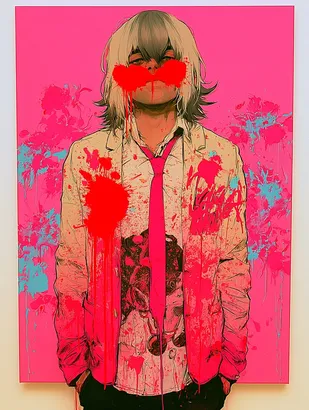 Midjourney SREF 4658 Crimson Rebellion — Pop Art Chaotic