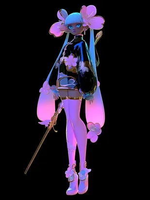 SREF 4692 Neon Bunny Warrior