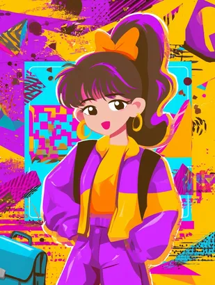 Midjourney SREF 4709 Neon Rebellion — sample image 4