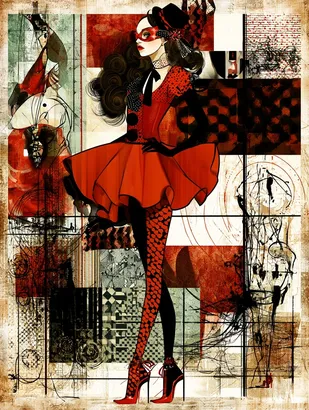 Midjourney SREF 4731 Scarlet Steampunk — sample image 2