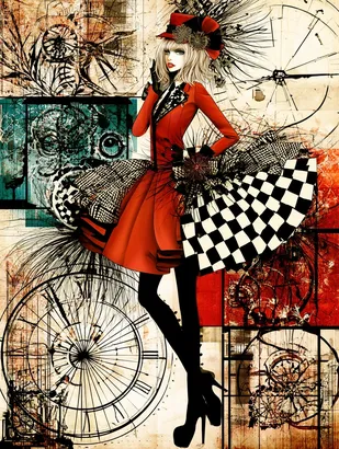 Midjourney SREF 4731 Scarlet Steampunk — sample image 4