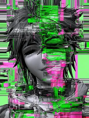 Midjourney SREF 4775 Digital Glitch Vortex — sample image 3