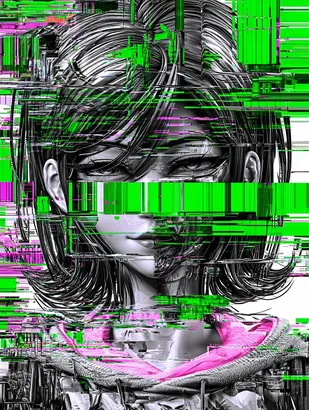 Midjourney SREF 4775 Digital Glitch Vortex — sample image 4