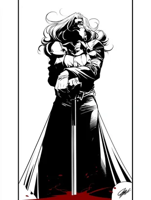 Midjourney SREF 4776 Warrior Women — Ink & Manga Dramatic