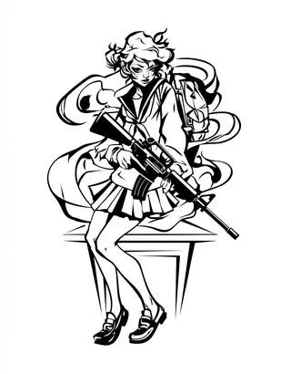 Midjourney SREF 4781 Armed Wanderer — Ink & Manga Dramatic
