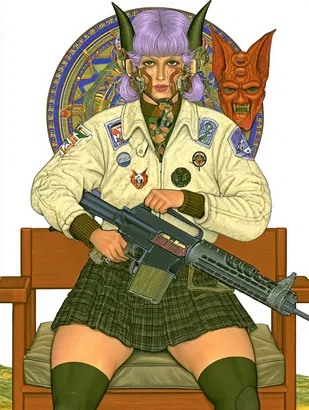 Midjourney SREF 4841 Biomechanical Warriors — sample image 4