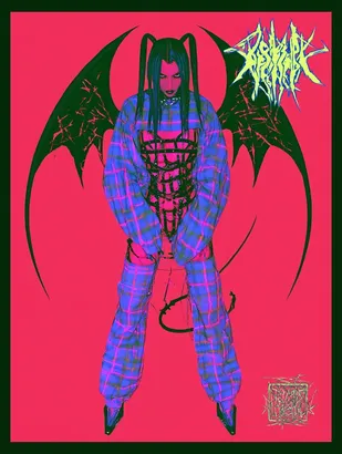 Midjourney SREF 4866 Neon Occult Rebellion — sample image 3