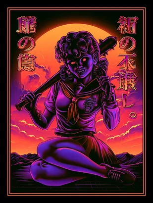 Midjourney SREF 4895 Neon Sorceress — sample image 3