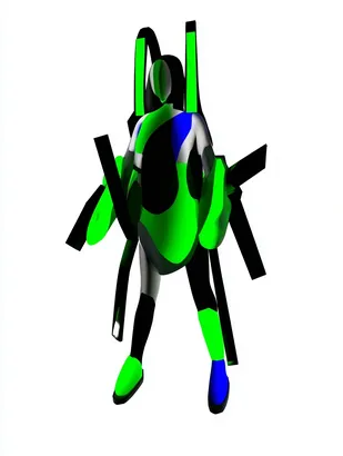 Midjourney SREF 4908 Neon Cyborg — sample image 3