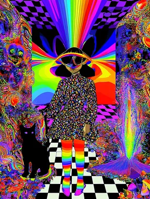 Midjourney SREF 4930 Neon Dreamscape — sample image 4