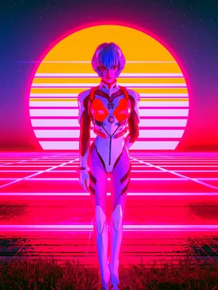 Midjourney SREF 4969 Neon Angels Rising — sample image 4