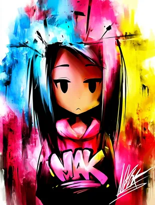 Midjourney SREF 4997 Neon Anime Spirit — Pop Art Chaotic