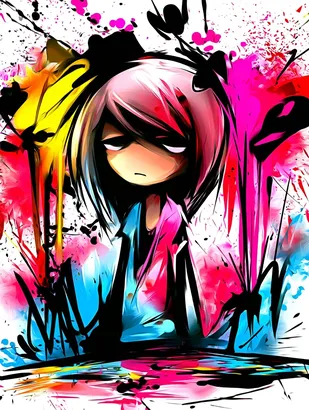 Midjourney SREF 4997 Neon Anime Spirit — sample image 2