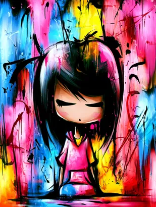 Midjourney SREF 4997 Neon Anime Spirit — sample image 3
