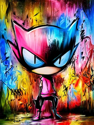 Midjourney SREF 4997 Neon Anime Spirit — sample image 4