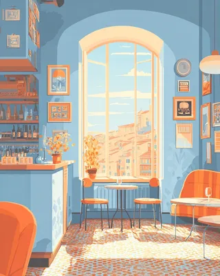 Midjourney SREF 538 Chromatic Urban Dreams — Digital Illustration Serene