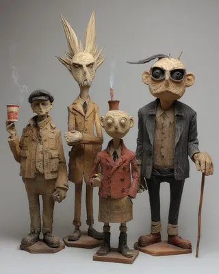 Midjourney SREF 551 Wooden Wanderers — sample image 4