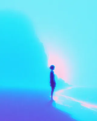 Midjourney SREF 564 Neon Wanderer — Digital Illustration Ethereal