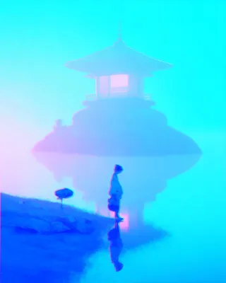 Midjourney SREF 564 Neon Wanderer — sample image 2