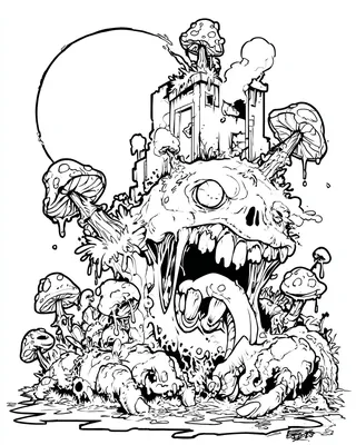 Midjourney SREF 573 Fungal Apocalypse — sample image 3