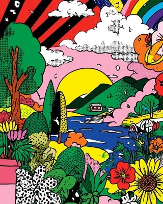 Midjourney SREF 627 Psychedelic Pop Dream — sample image 4