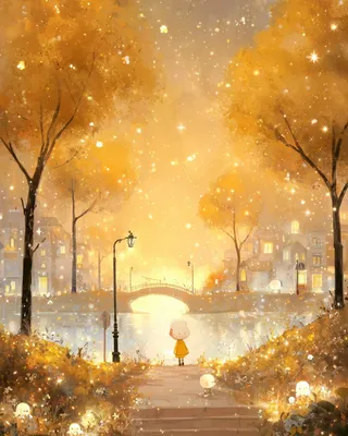 Midjourney SREF 634 Golden Reverie — Digital Illustration Whimsical