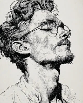 Midjourney SREF 746 Ink Portrait Studies — Ink & Manga Elegant