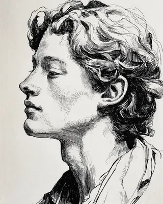 Midjourney SREF 746 Ink Portrait Studies — sample image 4