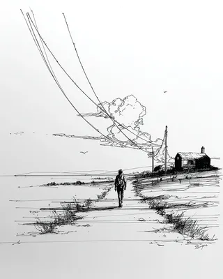 Midjourney SREF 770 Solitary Wanderer — Ink & Manga Melancholic