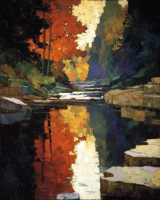 Midjourney SREF 847 Autumn Reflections — sample image 2