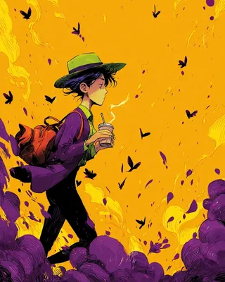Midjourney SREF 919 Chromatic Wanderers — Ink & Manga Whimsical