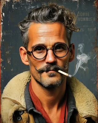 Midjourney SREF 972 Vintage Character Studies — Digital Illustration Melancholic