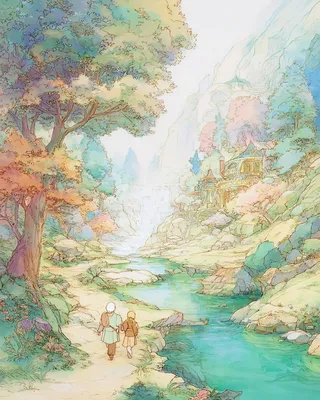 Midjourney SREF 982 Enchanted Quest — Watercolor Whimsical
